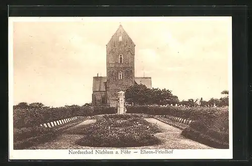 AK Nordseebad Nieblum auf Föhr, Ehren-Friedhof
