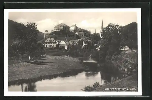 AK Malberg, Ortsansicht mit Schloss