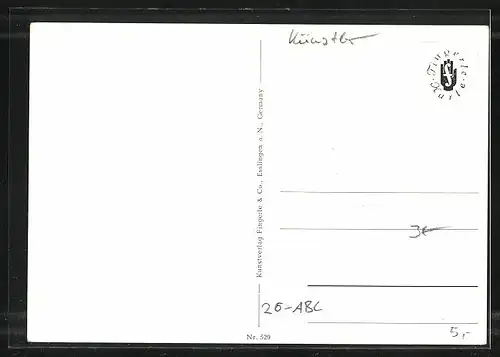 Künstler-AK sign. Hanns Maurus: Bauer in der Au am Tegernsee