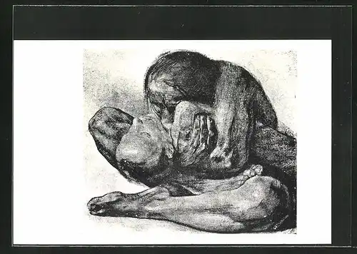 Künstler-AK Käthe Kollwitz: Frau mit totem Kind