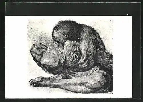 Künstler-AK Käthe Kollwitz: Frau mit totem Kind