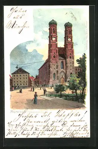 Künstler-AK München, Frauenkirche