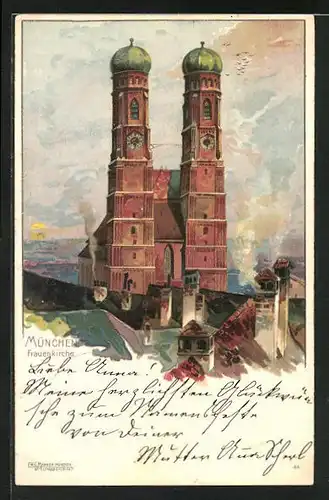 Künstler-AK München, Frauenkirche