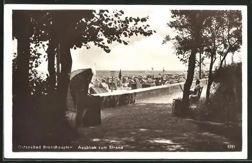 AK Brunshaupten i. M., Ausblick zum Strand