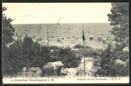 AK Brunshaupten i. M., Ausblick von der Promenade