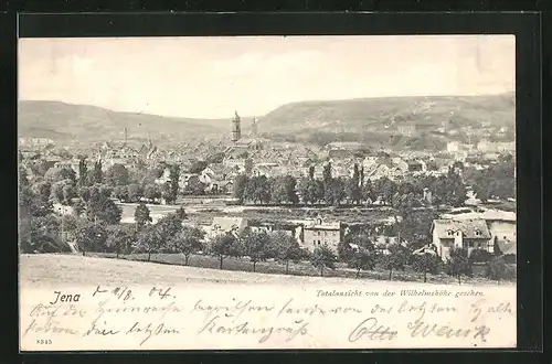 AK Jena, Gesamtansicht, Blick von der Wilhelmshöhe