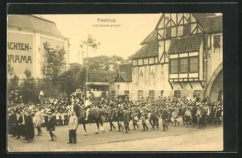 AK Hamburg, 16. Deutsches Bundesschiessen 1909, Festzug, Störtebeckergruppe