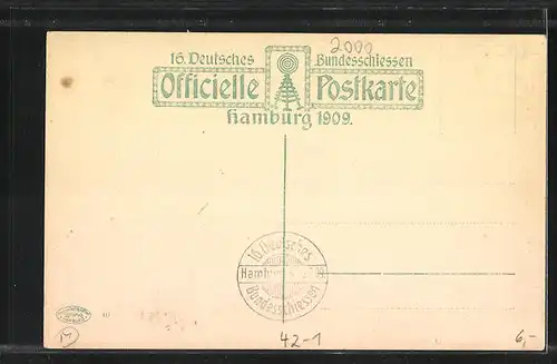 AK Hamburg, 16. Deutsches Bundesschiessen 1909, Festzug, Störtebeckergruppe