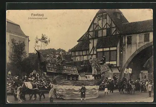 AK Hamburg, 16. Deutsches Bundesschiessen 1909, Festzug, Störtebeckergruppe