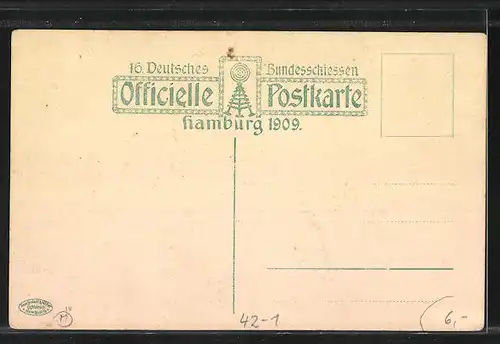 AK Hamburg, 16. Deutsches Bundesschiessen 1909, Festzug, Störtebeckergruppe