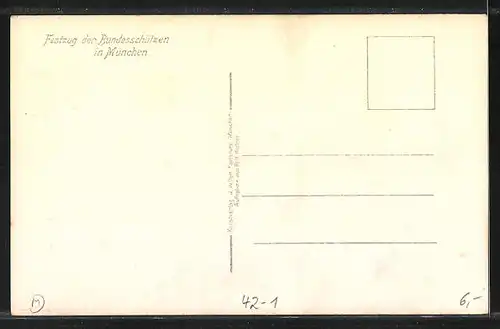 AK München, Festzug der Bundesschützen