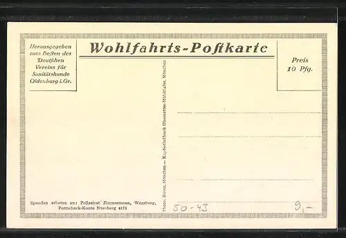 AK Sanitätshund zieht den Verwundeten auf den Skiern seines Führers