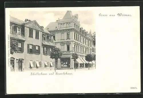 AK Weimar, Schillerhaus und Gewerbehaus