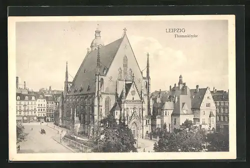AK Leipzig, Blick zur Thomaskirche