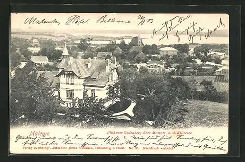 AK Malente, Blick vom Godenberg zum Kellersee