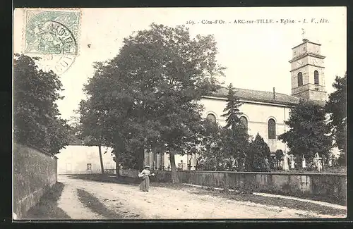 AK Arc-sur-Tille, Vue sur l`Eglise