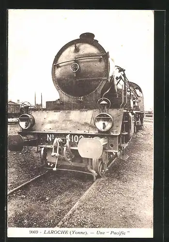 AK Laroche, Une Pacific No. 6102, französische Eisenbahn