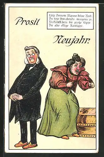 AK Mann ärgert sich über Frau, frauenfeindlicher Humor