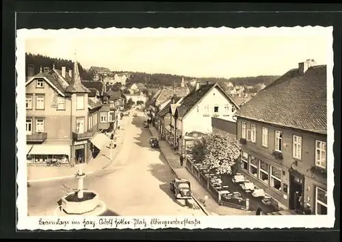 AK Braunlage / Harz, Platz und Elbingerodestrasse