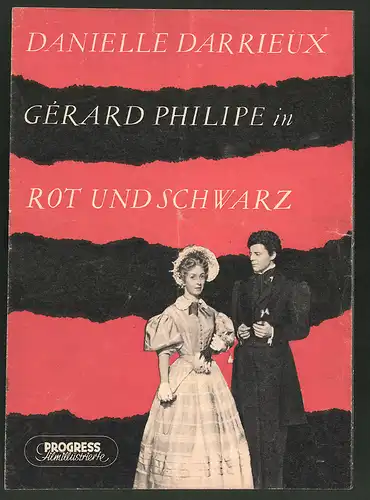 Filmprogramm PFI Nr. 93 /55, Rot und Schwarz, Danielle Darrieux, Gérard Philipe, Regie: Claude Autant-Lara