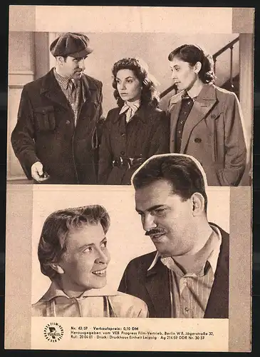 Filmprogramm PFI Nr. 43 /57, Zwei Mütter, Francoise Spira, Helga Göring, Ruth Wacker, Regie: Frank Beyer