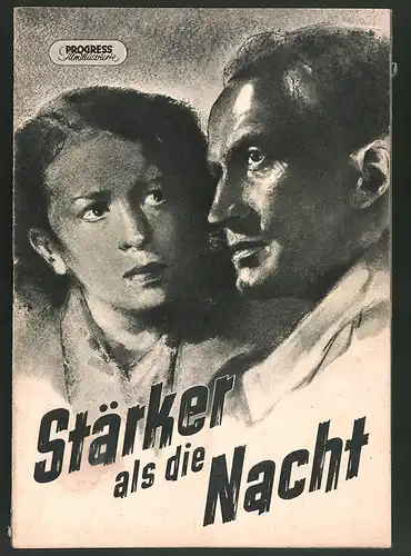 Filmprogramm PFI Nr. 64 /54, Stärker als die Nacht, Wilhelm Koch-Hooge, Helga Göring, Regie: Slatan Dudow