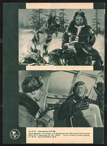 Filmprogramm PFI Nr. 67 /56, KX5 antwortet nicht, W. Krasnopolski, W. Gussew, E. Ten, Regie: E. Nemtschenko