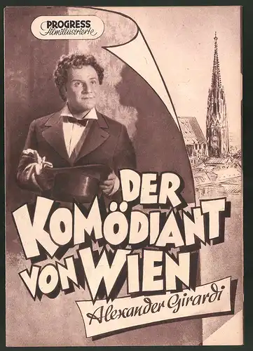 Filmprogramm PFI Nr. 89 /54, Der Komödiant von Wien, Karl Paryla, Christl Mardayn, Angelike Hauff, Regie: Karl Paryla