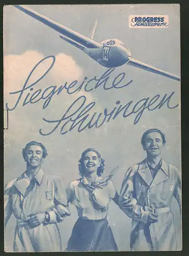 Filmprogramm PFI, Siegreiche Schwingen, Rudolf Krivanek, Jiri Adamira, Regie: Cenek Duba