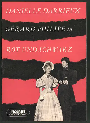 Filmprogramm PFI Nr. 93 /55, Rot und Schwarz, Danielle Darrieux, Gérard Philipe, Regie: Clauda Autant-Lara