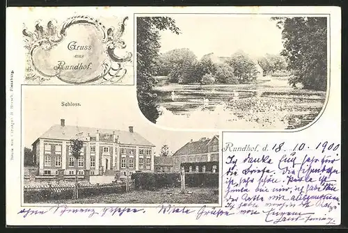 AK Rundhof, Schloss, Schwanenteich