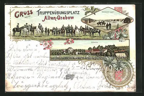 Lithographie Alten-Grabow, Kavallerie-Lager, Dörnitz