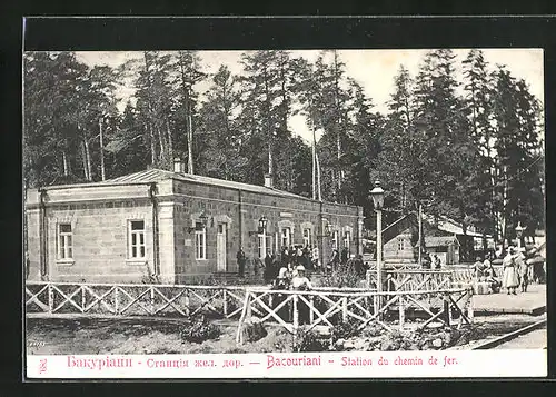 AK Bakuriani, Station du chemin de fer, Bahnhof