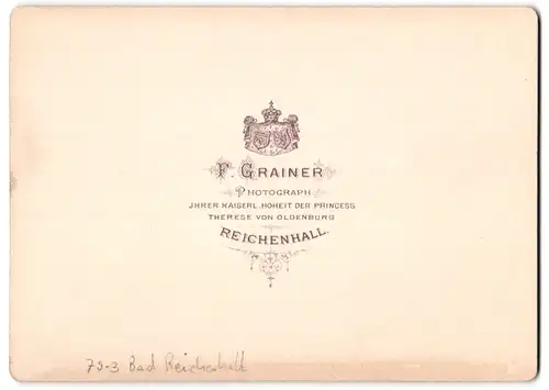Fotografie F. Grainer, Reichenhall, Ansicht Bad Reichenhall, Brunnhaus im Nesselgraben