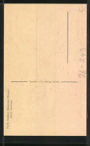 Künstler-AK Ferdinand Hodler: Sitzender Winzer