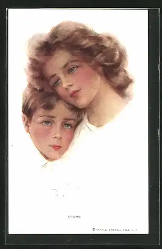 Künstler-AK Philip Boileau: Chums, Fräulein und Knabe