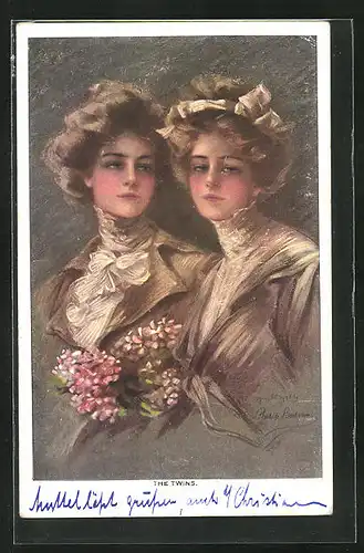 Künstler-AK Philip Boileau: The Twins, Zwei Frauen