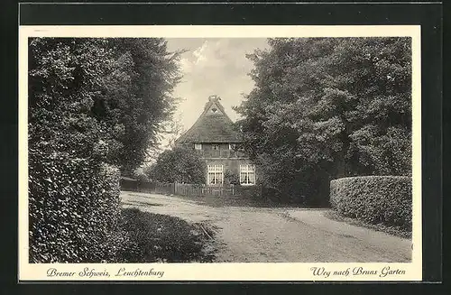 AK Leuchtenburg / Bremer Schweiz, Weg nach Bruns Garten