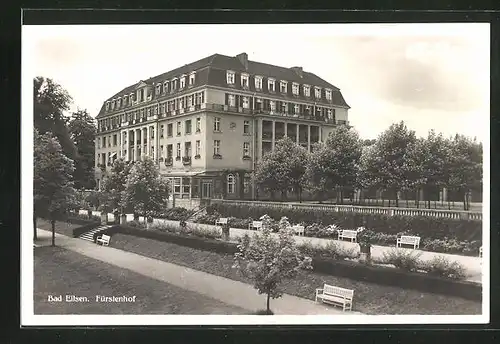 AK Bad Eilsen, Fürstenhof mit Parkanlage