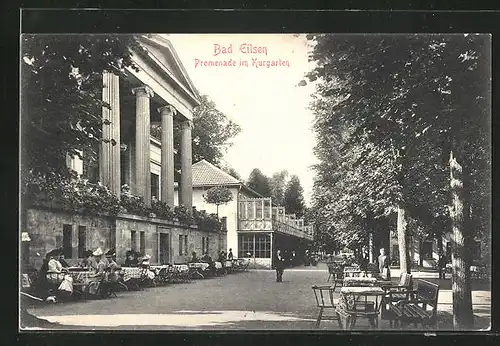 AK Bad Eilsen, Promenade im Kurgarten