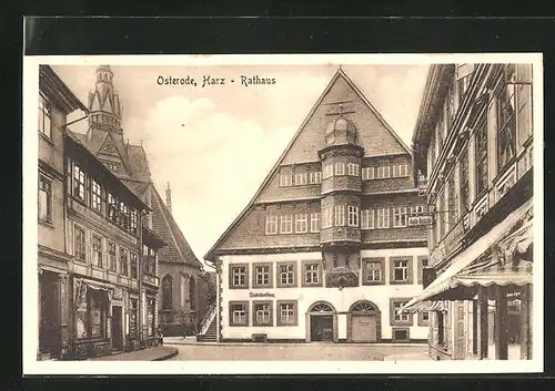 AK Osterode / Harz, Rathaus und Kirche