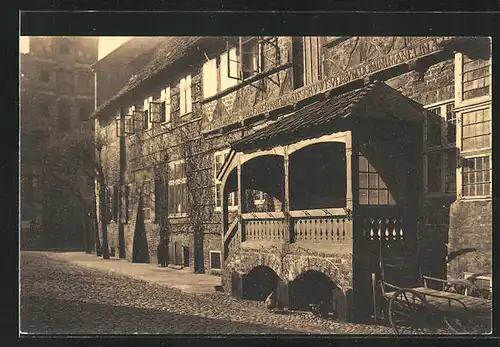 AK Lüneburg, Altes Haus in der Strasse Am Werder