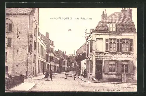 AK Bourbourg, Rue Faidherbe, Estaminet Janssoone Carne