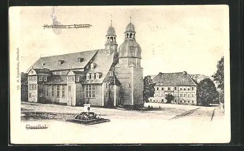 AK Clausthal, Martkirche und Rathaus