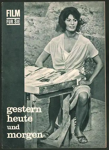 Filmprogramm Film für Sie, gestern heute und morgen, Sophia Loren, Marcello Mastroianni, Regie: Vittorio de Sica