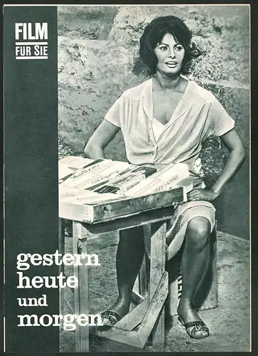 Filmprogramm Film für Sie, gestern heute und morgen, Sophia Loren, Marcello Mastroianni, Regie: Vittorio de Sica