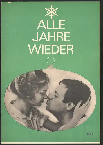 Filmprogramm PFV Nr. 9 /68, Alle Jahre wieder, Hans-Dieter Schwarze, Ulla Jacobsson, Regie: Ulrich Schamoni