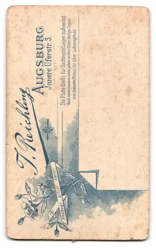 Fotografie J. Reichling, Augsburg, Innere Uferstrasse 3, Portrait junge Dame mit zurückgebundenem Haar