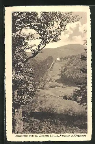 AK Hangstein, Blick auf Lippische Schweiz und Vogeltaufe