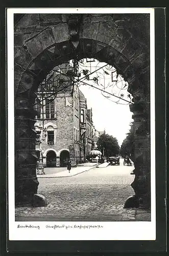 AK Bückeburg, Durchblick zur Bahnhofsstrasse